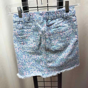 Cat & Jack Baby Blue Floral Child Size 7/8 Girl's Skirt
