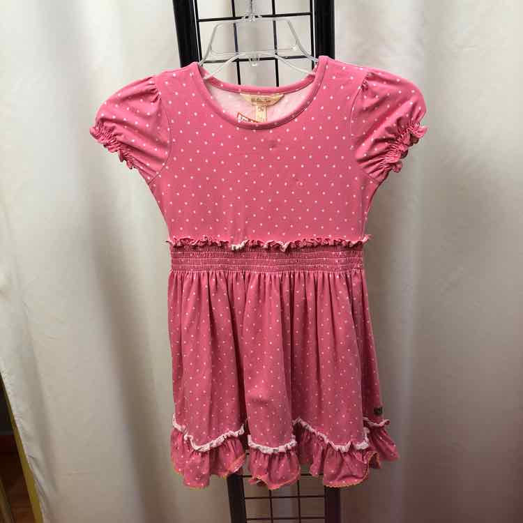 Matilda Jane Pink Dotted Child Size 6 Girl's Dress