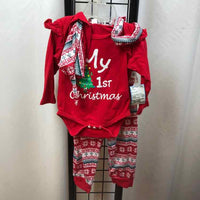 Red crochet Child Size 3-6 Months Girl's Outfit