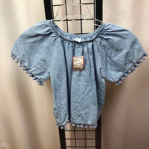 Arizona Jeans Co. Blue Solid Child Size 7 Girl's Shirt