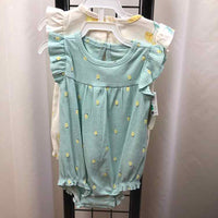 Carter's White Patterned Child Size 6 m Girl's Romper