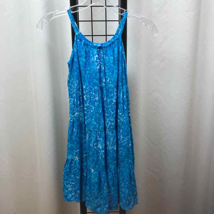 blue ginger dress Blue Patterned Child Size 8 Girl's Nylon/spandex
