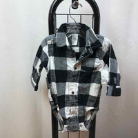 Carter's Black Checkered Child Size 12 m Boy's Shirt