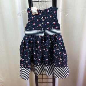 Maggie & Zoe Navy Patch Child Size 3 Girl's Dress