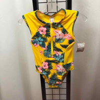 Cat & Jack Yellow Floral Child Size 4 Girl's Swimwear