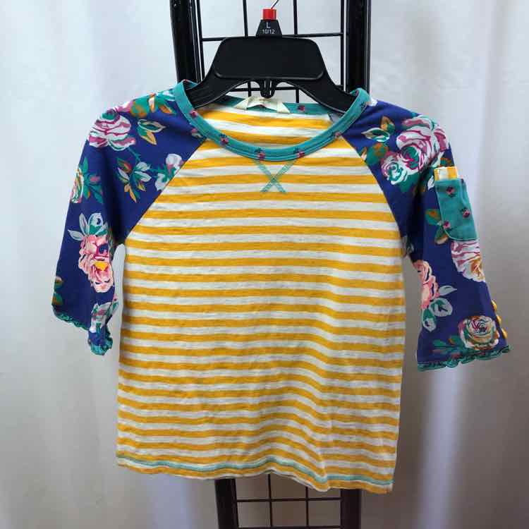 Matilda Jane Yellow Stripe Child Size 8 Girl's Shirt