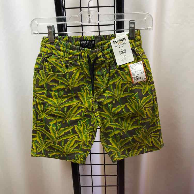 signature Yellow Floral Child Size 7X Boy's Shorts