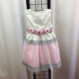Rare Editions White Solid Child Size 3 Girl's Dress