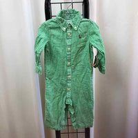 Ralph Lauren Green Checkered Child Size 9 m Boy's Outfit