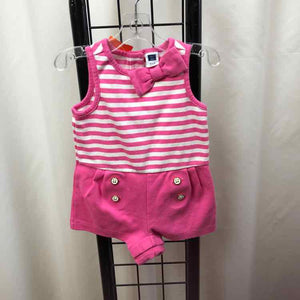 Janie and Jack Pink Stripe Child Size 3-6 Months Girl's Romper
