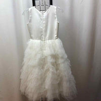 Joan Calabrese White Solid Child Size 8 Girl's Formal Wear
