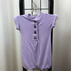 Lou lou Purple Solid Child Size Newborn Girl's Romper