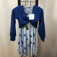 The Teacam Collection Blue Patterned Child Size 4/5 Girl's Dress