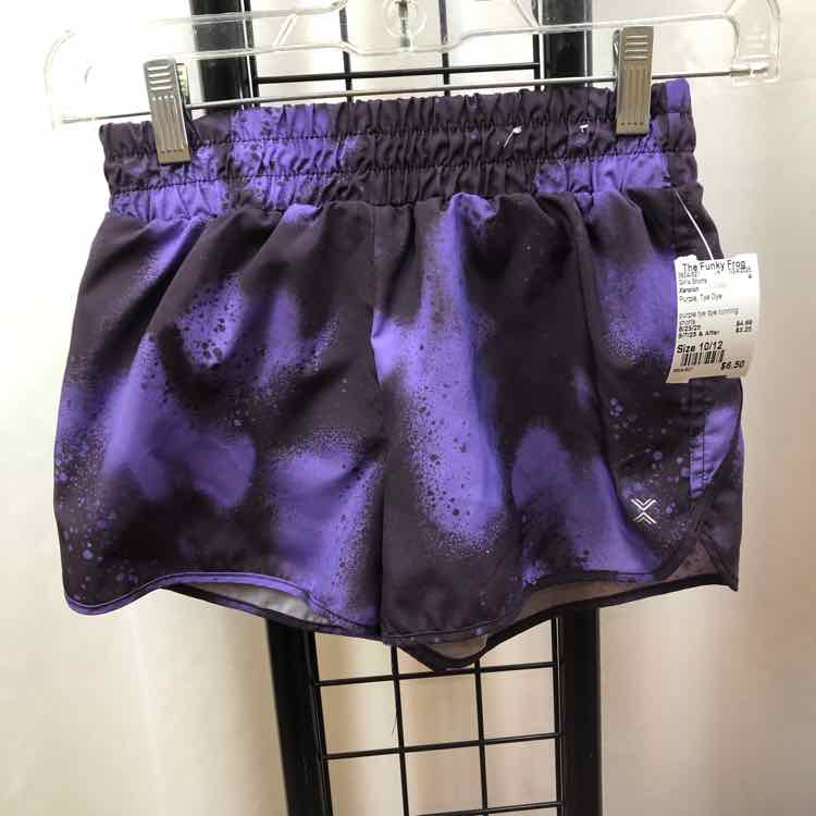 Xersion Purple Tye Dye Child Size 10/12 Girl's Shorts