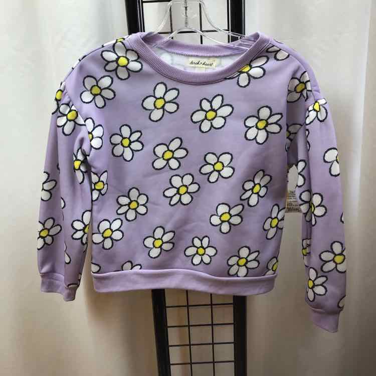 Derek Heart Purple Floral Child Size 6 Girl's Sweatshirt