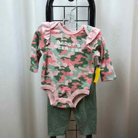 Lullaby Club Pink Camoflage Child Size 3-6 Months Girl's Outfit