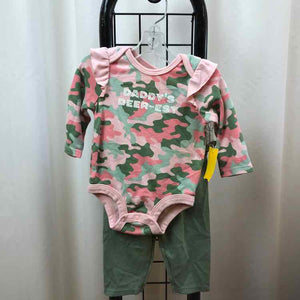 Lullaby Club Pink Camoflage Child Size 3-6 Months Girl's Outfit