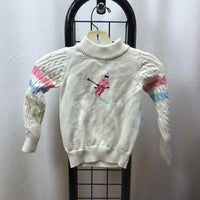 Janie and Jack White Graphic Child Size 3 Girl's Sweater