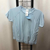 Athelta Girl Baby Blue Solid Child Size 12 Girl's Shirt