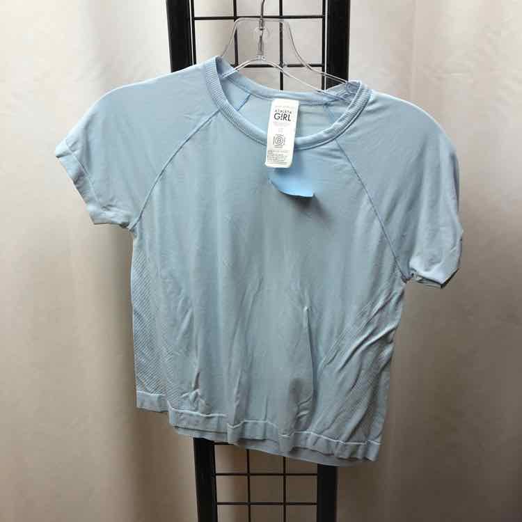 Athelta Girl Baby Blue Solid Child Size 12 Girl's Shirt