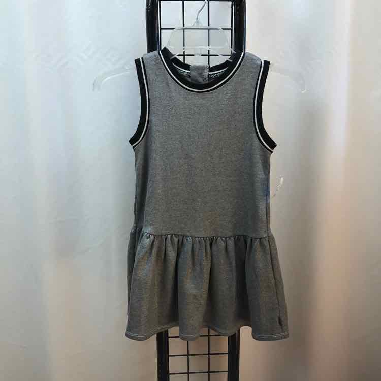 DKNY Gray Metallic Child Size 6 Girl's Dress