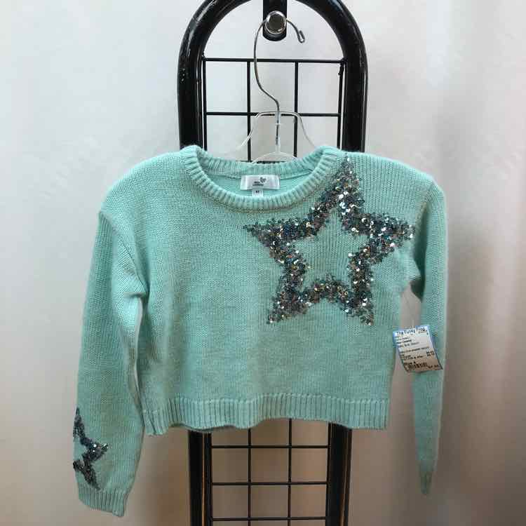 Mon Caramel Baby Blue Sequin Child Size 4 Girl's Sweater