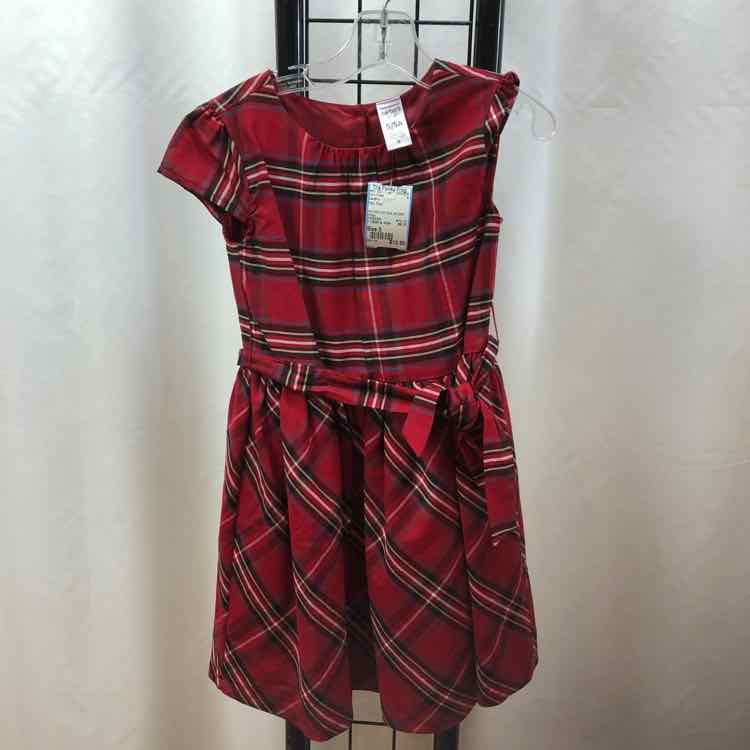 Carter's Red Plaid Child Size 5 Girl's Dress