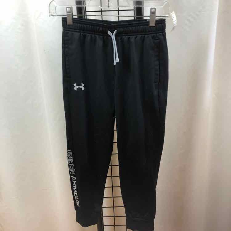 Under Armour Black Logo Child Size 7/8 Boy's Sweatpants