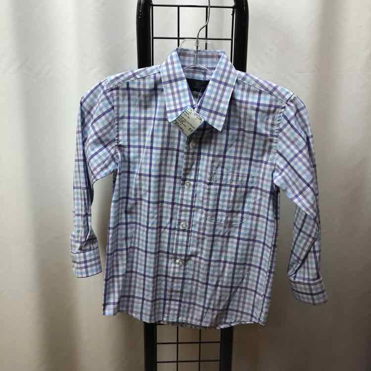 Vittorino Purple Plaid Child Size 7 Boy's Shirt