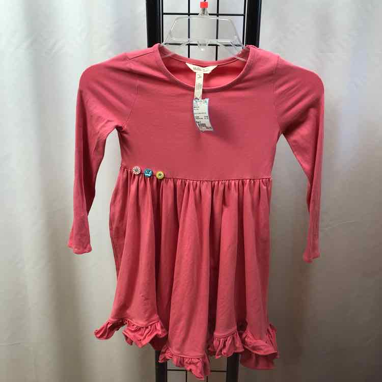 Matilda Jane Pink Solid Child Size 6 Girl's Dress