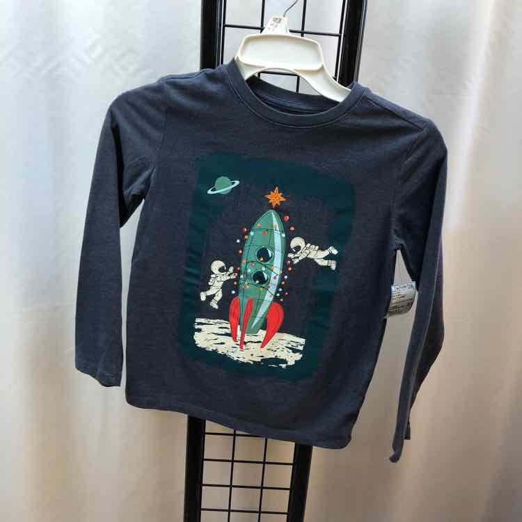 Cat & Jack Blue Christmas Child Size 6/7 Boy's Shirt