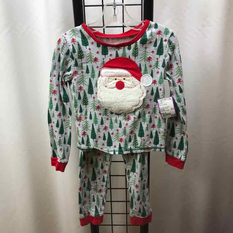 Mud Pie Gray Christmas Child Size 4 Boy's Pajamas
