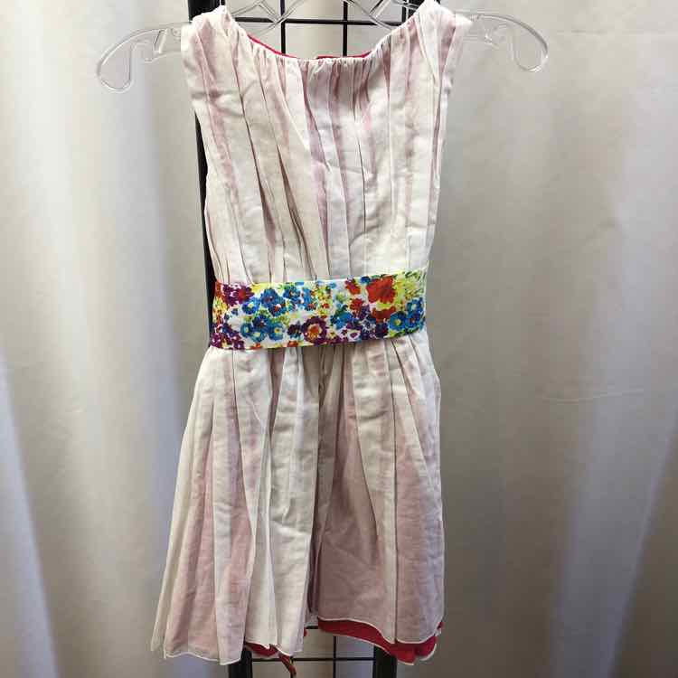 Llum White Solid Child Size 4 Girl's Dress