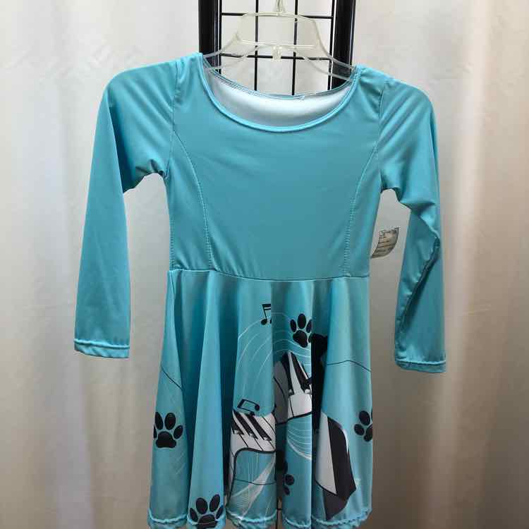 Baby Blue Graphic Child Size 6 Girl's Dress