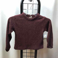 Zara Maroon Solid Child Size 6 Girl's Sweater