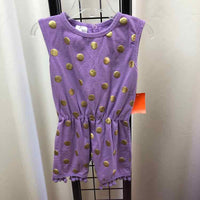 Purple Dotted Child Size 3/4 Girl's Dress