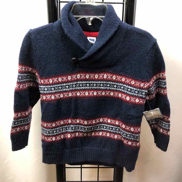 Janie and Jack Navy Stripe Child Size 18-24 m Boy's Sweater