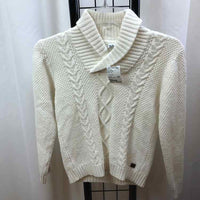 Janie and Jack White Solid Child Size 7 Boy's Sweater