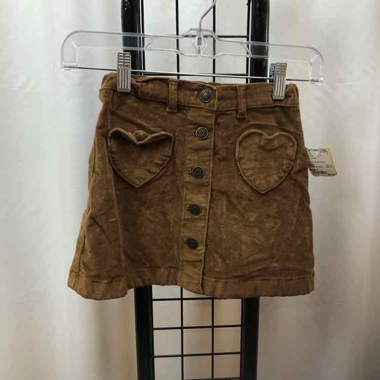 Crew Cuts Brown Solid Child Size 7 Girl's Skirt