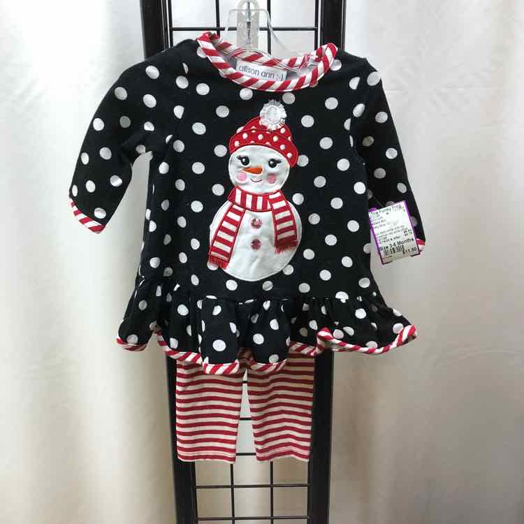 Allison Ann Baby Blue Dotted Child Size 3-6 Months Girl's Outfit