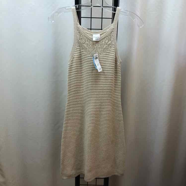 Abercrombie Tan Solid Child Size 11/12 Girl's Dress