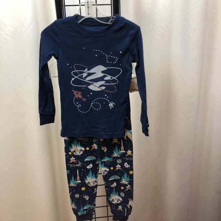 Navy Graphic Child Size 4 Boy's Pajamas