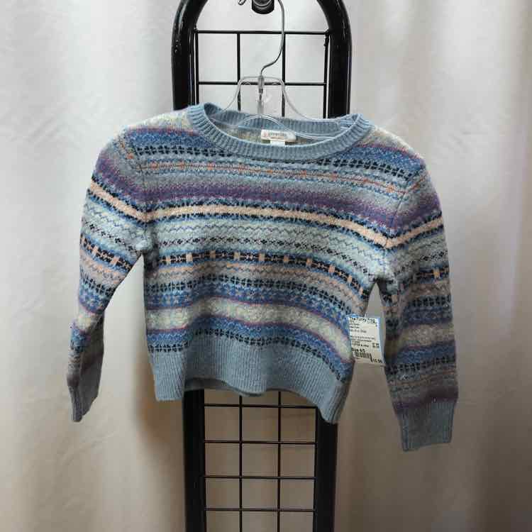 Crew Cuts Baby Blue Stripe Child Size 4/5 Girl's Sweater