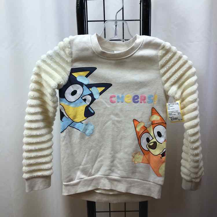 Bluey White Character Child Size 6 Girl's Sweatshirt