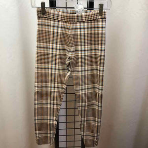 Janie and Jack Tan Plaid Child Size 12 Girl's Leggings