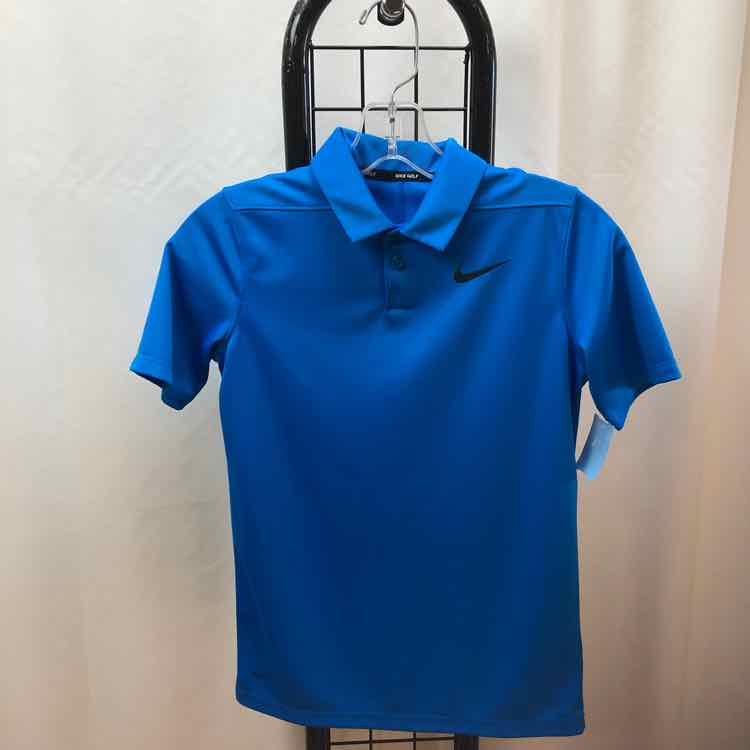 Nike Blue Solid Child Size 10 Boy's Shirt