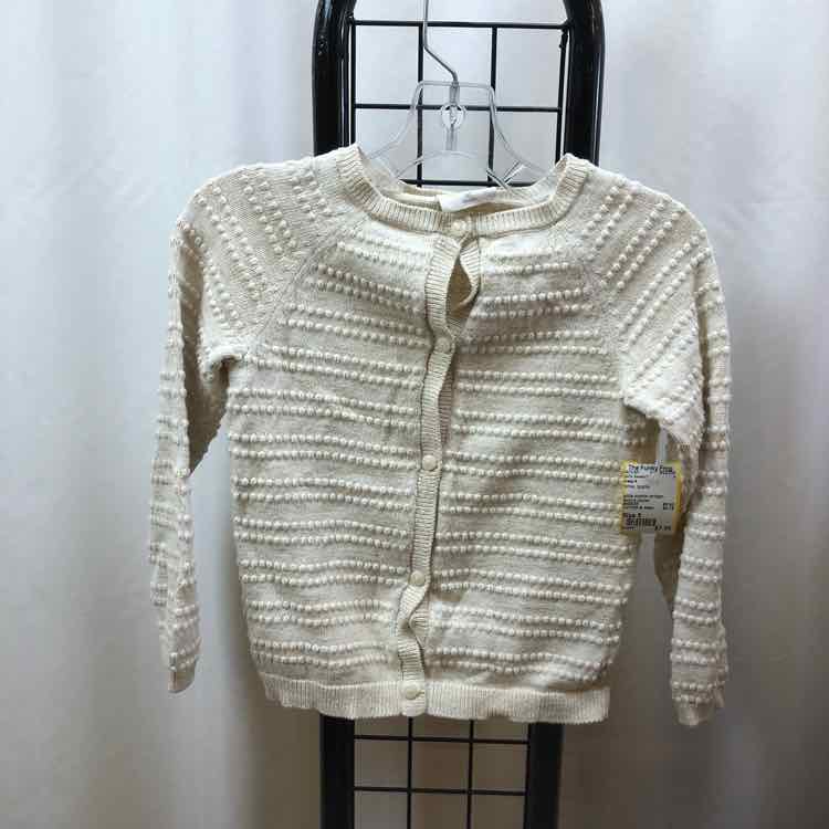 crazy 8 White Sparkly Child Size 5 Girl's Sweater