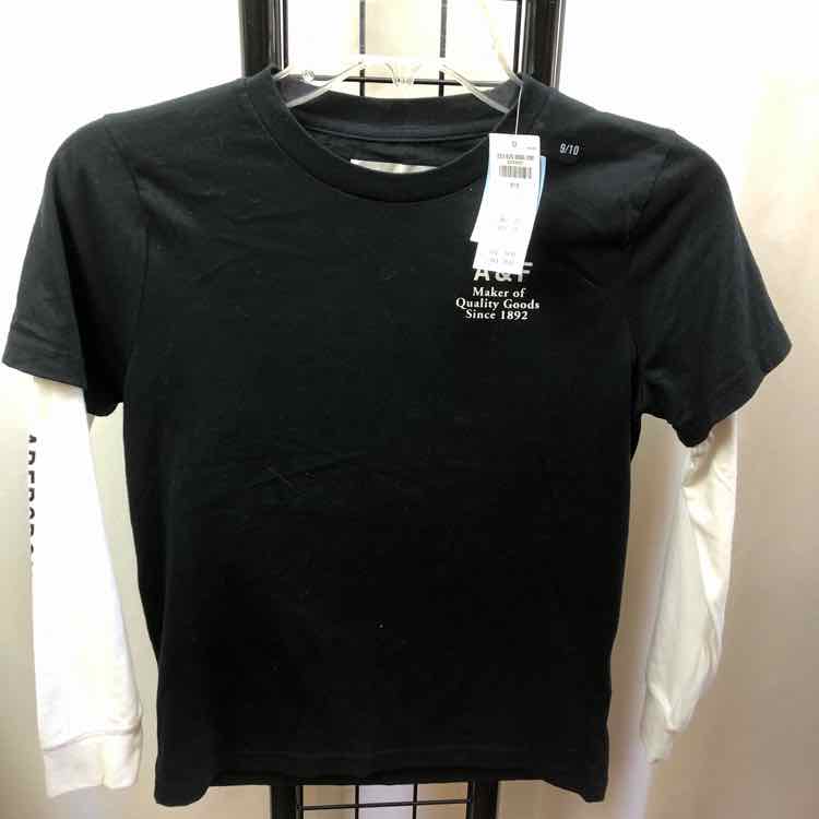 Abercrombie Black Logo Child Size 9/10 Boy's Shirt