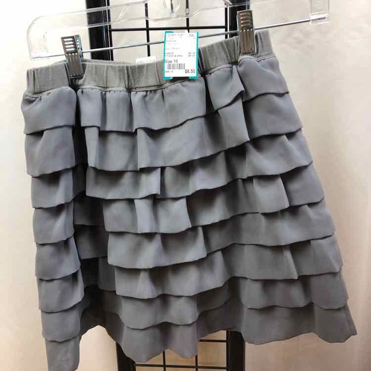 Gymboree Gray Solid Child Size 10 Girl's Skirt