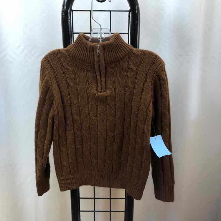 Shein Brown Solid Child Size 5 Boy's Sweater